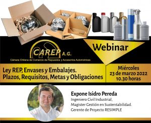 Webinar CAREP AG: Ley REP, envases y embalajes.