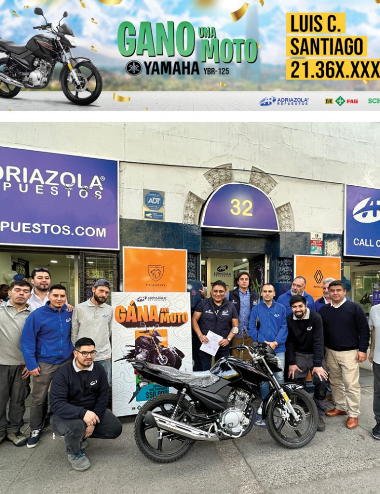 Adriazola Repuestos premió a tres clientes con motos Yamaha YBR125
